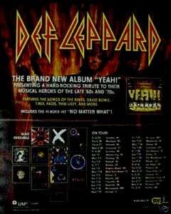 2006 Def Leppard Rock Music Concert Tour Record,Cd AD  