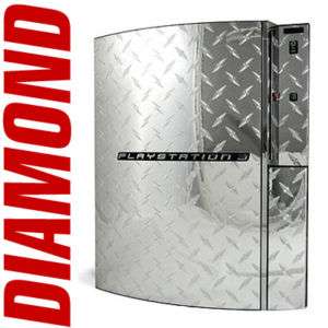 DIAMOND PLATE SKIN for PS3 Playstation 3 system mod kit  