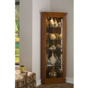  Golden Oak II Corner Curio Cabinet