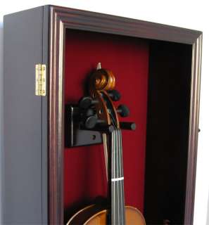 Violin Display Case Cabinet Hanger Holder Wall Rack  
