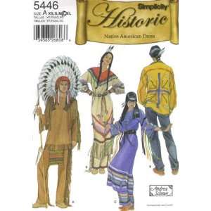  Men and Womens Native American Costume Pattern 