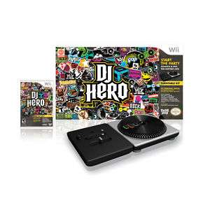 NEW NINTENDO Wii SYSTEM CONSOLE DJ HERO GAME WITH TURNTABLE CONTROLLER 