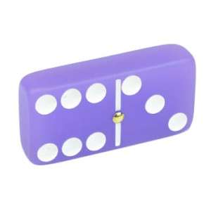 Dominoes Domino Double 6 Six Frosted Purple Amethyst Spinners Gold 
