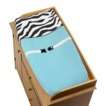 Teal Funky Zebra Changing Pad Cover