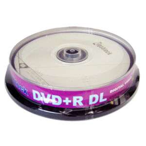 10pcs DVD+R 8x Dual/Double Layer 8.5GB 240Min DL 4 Hour 712724247097 