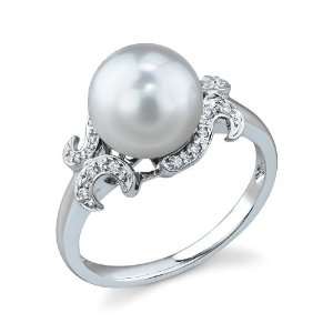  South Sea Pearl Crown Jewel Ring Jewelry
