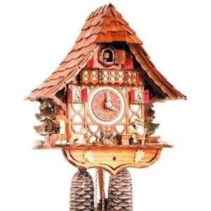 Cuckoo Clock, Curved Roof Chalet, Beer drinker, Model #8T 1673/9