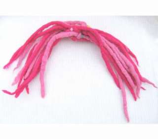 FAIRTRADE LONG FELT HAIR SCRUNCHY EXTENSIONS DREADLOCK  