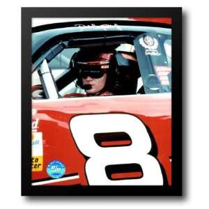  Dale Earnhardt, Jr. in Bud car with helmet on 12x14 Framed 