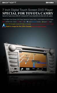 toyota camry avi dvd  vcd cd player built in gps navigation system 