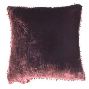   Decorative Throw Pillow   18 x 18 x 6, Velvet   Dark Purple Home