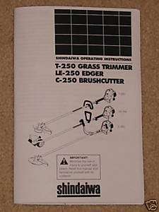 Shindaiwa T LE C  250 Trimmer Edger Operators Manual  