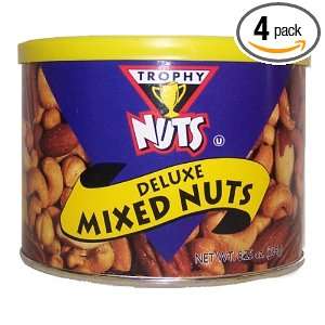Trophy Nut Deluxe Mixed Nuts, 8.25 Ounce Cans (Pack of 4)  