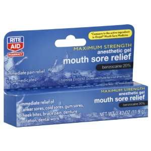  Rite Aid Mouth Sore Relief, 0.42 oz Health & Personal 