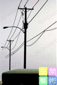 Wall Decor Decal Sticker Removable Vinyl electric pole  