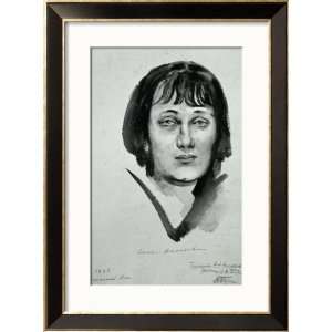  Portrait of Anna Akhmatova (1889 1966), 1927 Framed Art 