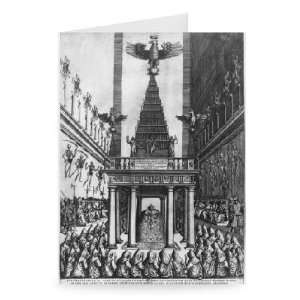 Funeral of Sigismund II Augustus, King of   Greeting Card (Pack of 2 