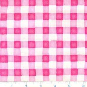   Frogs & Friends Plaid Pink Fabric By The Yard Arts, Crafts & Sewing