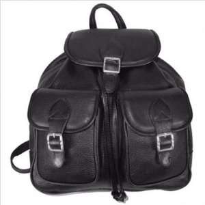 David King 3314 Flap Top Double Front Pocket Backpack Color Café 