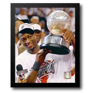Dwyane Wade   With 2006 Eastern Conference Championship Trophy 12x14 