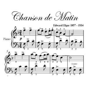 Chanson de Matin Edward Elgar Big Note Piano Sheet Music Edward Elgar 