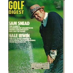    mag GOLF DIGEST 9/74 Sam Snead cover Hale Irwin Books