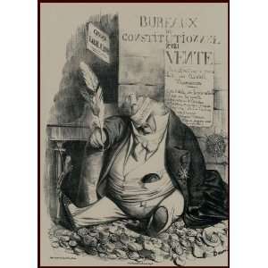 Honoré Daumier Present Crisis is deepening, Satire on the 