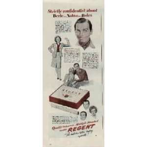    JOHN BOLES  1944 Regent Cigarettes Ad, A5549A. 19440410