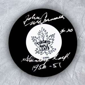 JOHN MCCORMACK Toronto Maple Leafs SIGNED Hockey Puck