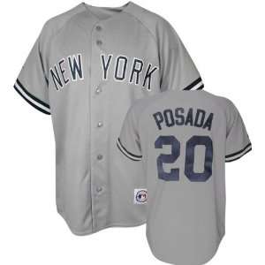 Jorge Posada Majestic MLB Road Grey Replica New York Yankees Jersey