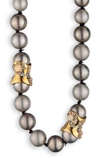 Alexis Bittar Miss Havisham Shell Pearl Bead Necklace  