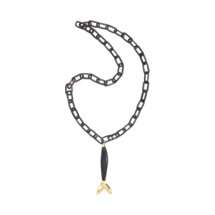 Maiyet Black Horn Large Fish Pendant Necklace