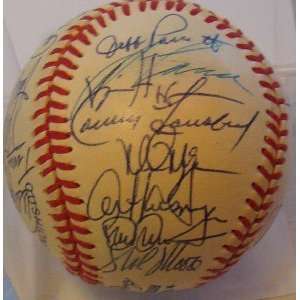 Mark McGwire Autographed Baseball   1992 Oakland As Team 29