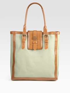 Tory Burch   Dash North/South Canvas & Leather Tote