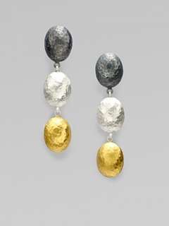 GURHAN   24K Gold & Two Tone Sterling Silver Lentil Drop Earrings