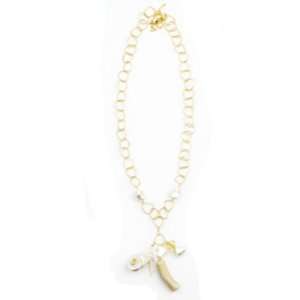   Mallorca Chain Necklace in Gold and White Meg Carter Jewelry