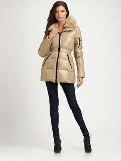 SAM.   Mogul Quilted Coyote Collar Puffer Coat    