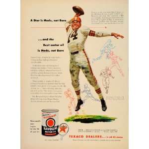  1954 Ad Havoline Motor Oil Otto Graham Cleveland Browns 