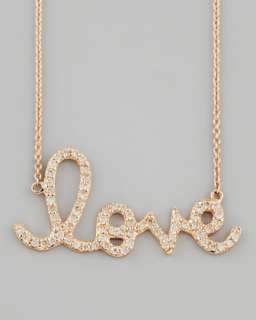Rose Gold Diamond Love Necklace, Large