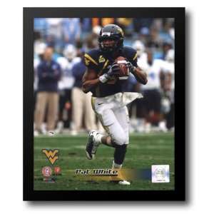 Pat White West Virginia Mountaineers 2008 Action 12x14 Framed Art 