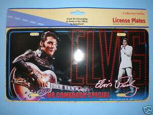 Elvis 68 Comeback Special Collector License Plate  