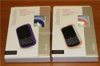   OEM D3O Blackberry 9900 9930 Bold Bumper Band+Clear Case Purple+Orange