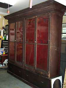 Large Antique Cabinet, Horse Tack, Equestrian, Harness  