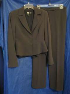 WORTH Pants Suit EXECUTIVE SET Deep Grayish Purple SZ 4  