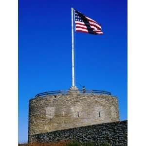  American Flag Flying at Fort Snelling State Historic Park 