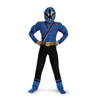 Power Rangers Samurai Blue Ranger Muscle Costume   Kids