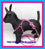 Designer Bling Dog Step in Harness with Leash attached  
