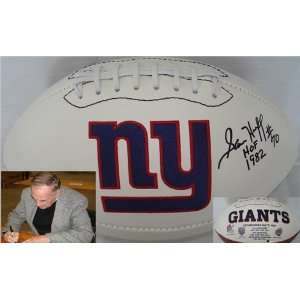 Sam Huff Autographed/Hand Signed New York Giants Logo Football