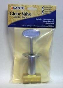 GAS VALVE AND KEY COMBO FOR FIREPLACE GAS LOG FIRE PIT  