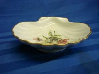 NEW FLORAL SHELL DISH EXCLUSIVITE LIMOGES FRANCE  